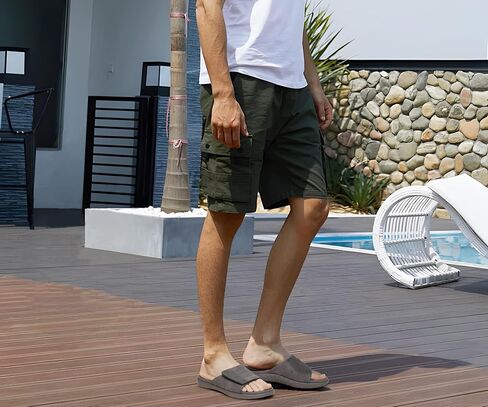 ONCAI Mens Sandals Adjustable Straps Orthotic Plantar Fasciitis Open Toe Athletic Sport Slides with Soft Comfy Arch Support Footbed Size 7.5-15 in Kuwait