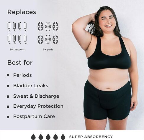 saalt Cotton Sleep Short Period Underwear- Super Absorbency - Reusable, Comfortable - Menstrual Flow, Maternity, Postpartum in Kuwait