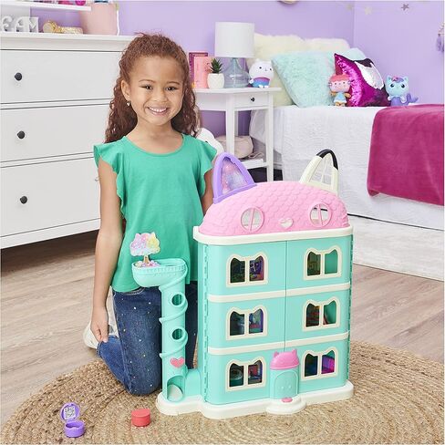 بيت الدمى غابي، بيت الدمى المثالي مع 15 قطعة بما في ذلك مجسمات الألعاب والأثاث والإكسسوارات والأصوات، وألعاب الأطفال للأعمار من 3 سنوات فما فوق in Kuwait