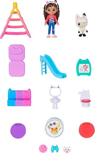 بيت الدمى غابي، بيت الدمى المثالي مع 15 قطعة بما في ذلك مجسمات الألعاب والأثاث والإكسسوارات والأصوات، وألعاب الأطفال للأعمار من 3 سنوات فما فوق in Kuwait