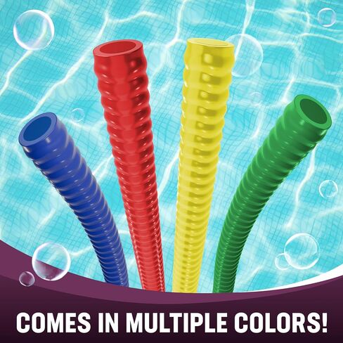 Kemp USA Pool Noodle - يطفو على حمام السباحة للبالغين والأطفال - مقاوم للأشعة فوق البنفسجية مقاس 3.5 بوصة، وملمس مضلع غير قابل للانزلاق - تصميم إسفنجي مريح مطابق للجسم - معكرونة سباحة ضخمة in Kuwait