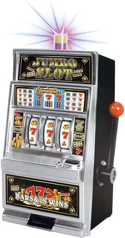 Liberty Imports Lucky Sevens Jumbo Slot Machine Casino Toy Piggy Bank Replica with Flashing Lights and Jackpot Sounds in Saudi Arabia