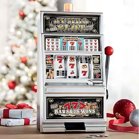 Liberty Imports Lucky Sevens Jumbo Slot Machine Casino Toy Piggy Bank Replica with Flashing Lights and Jackpot Sounds in Saudi Arabia