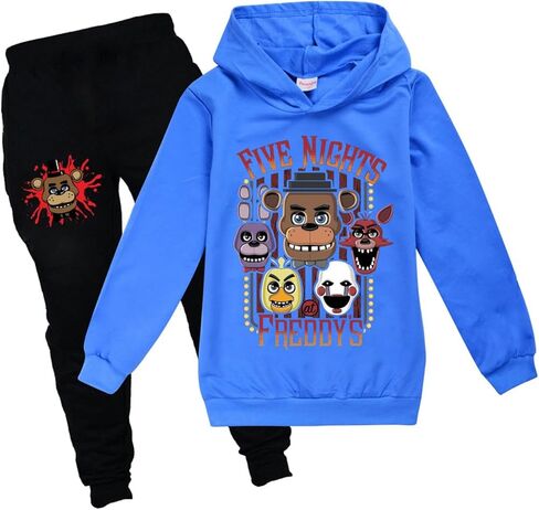 Boys' Tracksuits Freddy's Anime Cartoon Game Cotton Hoodie Sweatpants Set Youth Kids 2Pcs Outfits in Saudi Arabia