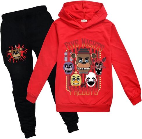 Boys' Tracksuits Freddy's Anime Cartoon Game Cotton Hoodie Sweatpants Set Youth Kids 2Pcs Outfits in Saudi Arabia