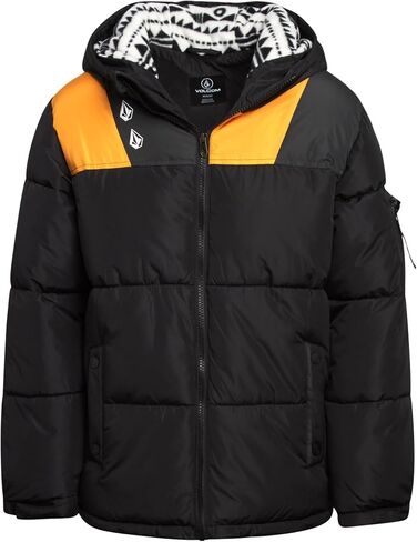 Volcom Boys' Winter Jacket - Cozy Printed Sherpa-Lined Hooded Quilted Jacket - Insulated Puffer Jackets for Boys (Sizes:4-20) in Saudi Arabia