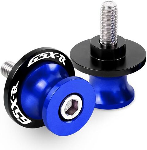 Pack of 2 Motorcycle Swing Arm Spools For Suzuki GSXR 1000 GSXR600 GSXR750 GSX-R 125 150 GSXR 600 750 GSX-R750 GSX-R1000, M8 Swingarm Slider Stand Paddock (Blue) in Saudi Arabia