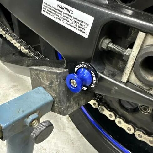 Pack of 2 Motorcycle Swing Arm Spools For Suzuki GSXR 1000 GSXR600 GSXR750 GSX-R 125 150 GSXR 600 750 GSX-R750 GSX-R1000, M8 Swingarm Slider Stand Paddock (Blue) in Saudi Arabia