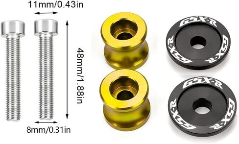 Pack of 2 Motorcycle Swing Arm Spools For Suzuki GSXR 1000 GSXR600 GSXR750 GSX-R 125 150 GSXR 600 750 GSX-R750 GSX-R1000, M8 Swingarm Slider Stand Paddock (Blue) in Saudi Arabia