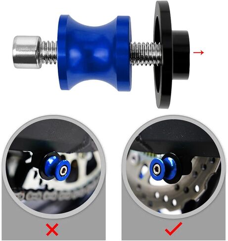 Pack of 2 Motorcycle Swing Arm Spools For Suzuki GSXR 1000 GSXR600 GSXR750 GSX-R 125 150 GSXR 600 750 GSX-R750 GSX-R1000, M8 Swingarm Slider Stand Paddock (Blue) in Saudi Arabia