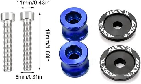 Pack of 2 Motorcycle Swing Arm Spools For Suzuki GSXR 1000 GSXR600 GSXR750 GSX-R 125 150 GSXR 600 750 GSX-R750 GSX-R1000, M8 Swingarm Slider Stand Paddock (Blue) in Saudi Arabia