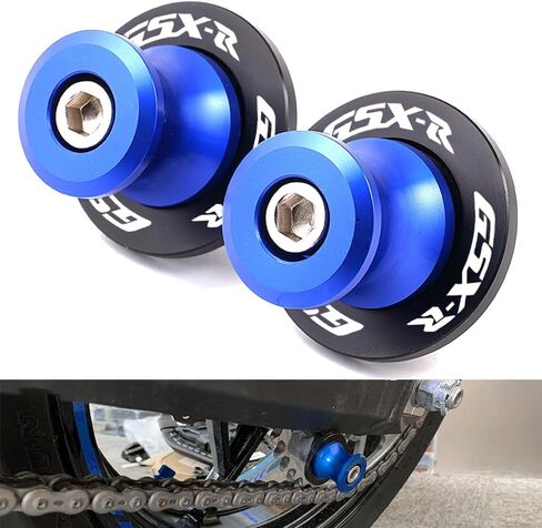 Pack of 2 Motorcycle Swing Arm Spools For Suzuki GSXR 1000 GSXR600 GSXR750 GSX-R 125 150 GSXR 600 750 GSX-R750 GSX-R1000, M8 Swingarm Slider Stand Paddock (Blue) in Saudi Arabia