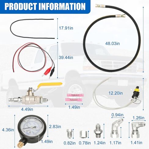 مجموعة أدوات اختبار الضغط العالي وتسرب الهواء من Hpop متوافقة مع 1994-2007 Ford F250 F350 6.0L & 7.3L Powerstroke in Kuwait