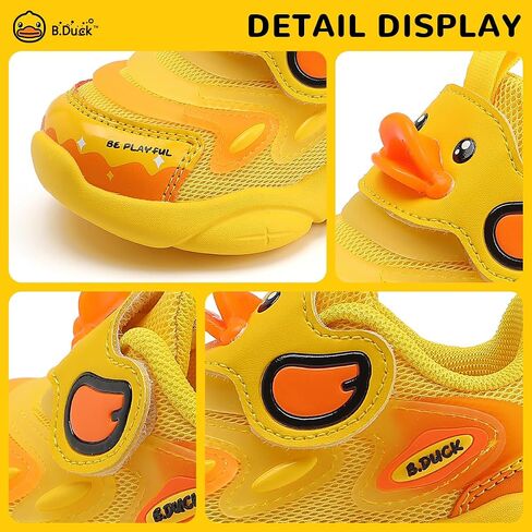 أحذية B.Duck للأطفال الصغار للفتيات والفتيان [أحذية كرتونية ثلاثية الأبعاد] أحذية أطفال أحذية رياضية للأطفال الصغار أحذية تنس للأطفال الصغار مقاس 5-9 in Saudi Arabia