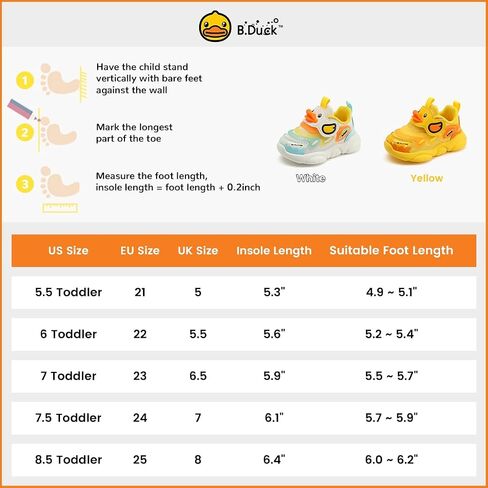 أحذية B.Duck للأطفال الصغار للفتيات والفتيان [أحذية كرتونية ثلاثية الأبعاد] أحذية أطفال أحذية رياضية للأطفال الصغار أحذية تنس للأطفال الصغار مقاس 5-9 in Saudi Arabia