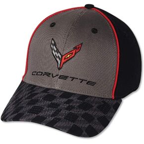 C8 Corvette Next Generation Carbon Flash Checkered Bill Hat - Officially Licensed Chevrolet Cap