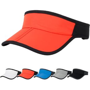 Sports Sun Visor Hats Men Women Foldable Brim Lightweight Packable Adjustable Visor Caps Running Golf Tennis