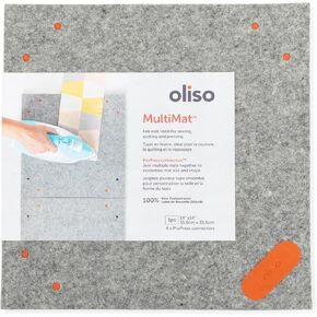 Oliso Multi-Mat Felt Pressing pad - 100% New Zealand Wool, Ideal for Quilting and Sewing - 14"x 14" ½" Thick [Packaging May Vary]