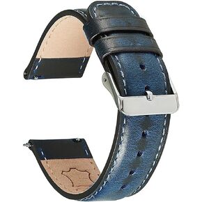 Leather Watch Band Genuine Watch Straps 20mm 22mm Quick Release Replacement Watch Straps for Men Women Bracelet Oil Wax Top Grain Leather Watch Strap