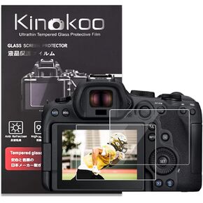 kinokoo Canon V10 Screen Protector, 0.25mm 9H Hardness Ultra-thin Tempered Glass Film for Canon Vlog PowerShot V10, Bubble-free/Anti-scratch (2 pack)