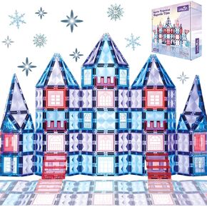 Unicorn Toys for Girls Age 4-6 - Unicorn Magnetic Tiles Frozen Toys for Girls Age 4-7 - 3 Year Old Girl Gifts 5 Year Old Girl Gift 4 Year Old Girl Birthday Gifts Magnet Building Blocks Age 3 4 5 6 7 8