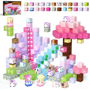 GobiDex Magnetic Blocks Kid Building Toys for 3+ Years Old Girls, STEM Sensory Gifts for Princess, Kids Magnets Build MagWonder World Game for Toddler