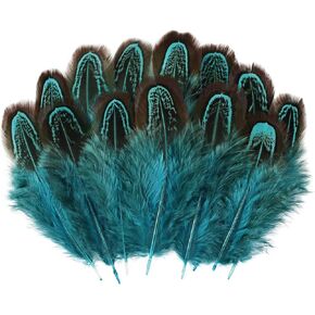 MAOFENG 60pcs Natural Plumage Feathers 2-3 Inches Fluffy Spotted Pheasant Feathers for Dream Catcher Crafts Sewing Clothing Wedding Party Decoration,Mix Color