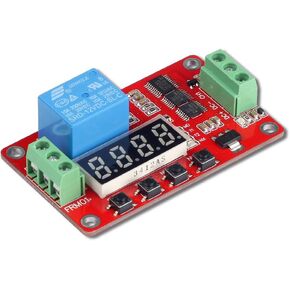 UCTRONICS DC 12V Programmable Multifunction Time Delay Relay Module with Segment LEDs Display for Smart Home, Automatic Control