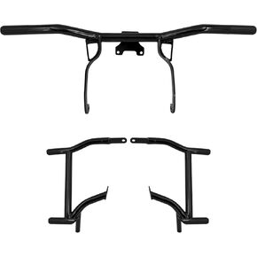Motorcycle Engine Guard Highway Crash Bar + Saddle Bag Guards Fit for Harley Touring Street Glide Road Glide Road King Electra Glide Ultra 2014-2024