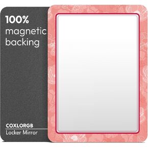 Locker Mirror Magnetic for School and Office, with Strong Magnetic Mirror for Locker, Magnetic Locker Mirror with Colorful Design, 1 Pack, Reliable Stylish Locker Accessories