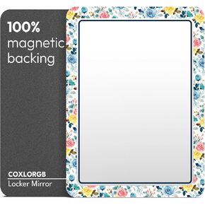 Locker Mirror Magnetic for School and Office, with Strong Magnetic Mirror for Locker, Magnetic Locker Mirror with Colorful Design, 1 Pack, Unique Locker Accessories