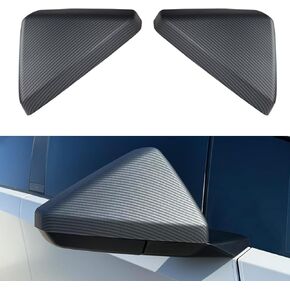 fit for Cybertruck Side Mirror Cover Carbon Fiber Pattern 2023 2024 Tesla Cybertruck Accessories, Rearview Mirror Cover 2PCS Left & Right
