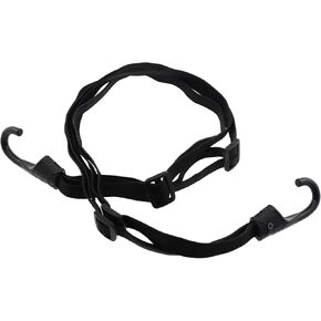 Adjustable Helmet Strap 85cm/33.46inch Universal Multi Layer Stretch Luggage Strap Motorcycle Rear Seat Strap Motorcycle Helmet Strap Black