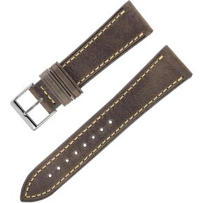 Oil Wax Leather Watch Bands - Badalassi Carlo Oiled Stitch Full Grain Leather from Italy- Quick-Release Spring Bars- 20mm,22mm,24mm-For Men & Women