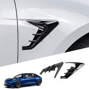 YHCDSEA for 2024 Tesla Model Y HW4.0 Side Camera Indicator Protection Cover Decoration Accessories fit for Tesla Model Y with HW4.0 (Glossy Carbon Fiber Pattern)