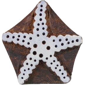 Star Fish Motif Printing Block Wooden Textile Clay Blocks Pottery Craft Art Scrapbook Henna Tattoo Stamps
