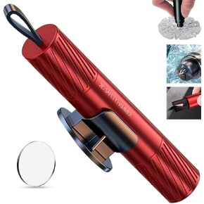 Safehammer - Safe Hammer Glass Breaker Under Water, Car Hammer Seatbelt Cutter Window Breaker Emergency Escape Tool,Safehammer Glass Breaker for New Cars (2PCS Red & Black)