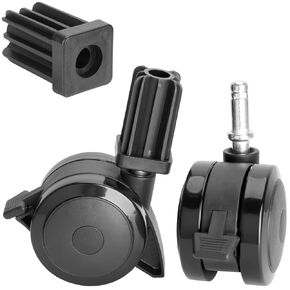 70360 Locking Caster with Insert for Weber Spirit Grill Parts 2009-2012, for Weber Summit Grill Parts 2007-2011, for Weber Genesis Grill Parts 2007-2011, 2 Pack for Weber Grill Replacement Wheels