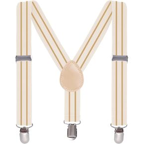 Stripe Suspenders for Boy and Girl Adjustable Kids Suspenders Toddler Suspenders with Clips for Wedding Party