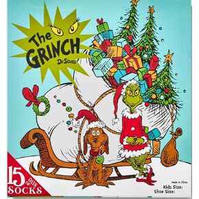 تقويم مجيء الجوارب لمدة 15 يومًا للأطفال من The Grinch - مقاس متوسط in Kuwait
