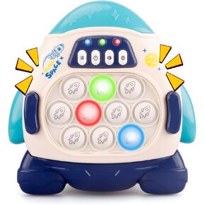 Fast Push Game Fidget Toys for Kids, Handheld Puzzle Game Sensory Toys, Quick Push Light Up Pop Game Gifts for 3-12 Year Old Boys Girls, Easter Basket Stuffers (Rabbit)