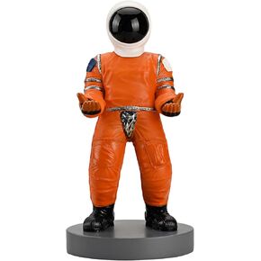 Astronaut Mobile Phone & Pen Holder, Device Stand, Cable Guys, Desk Organizer Decorative Pencil Holder (Orange&Gloden)