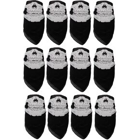 12 Skull Jaw Bone Bandana Biker Winter Sport Headband Skullcap Neckerchief Head Wrap Black