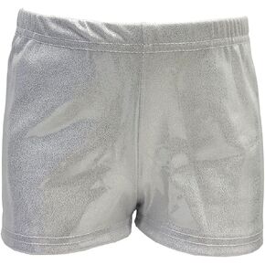 Kids Girls Metallic Ballet Dance Booty Shorts Sports Gymnastics Yoga Workout Cycling Running Activewear Shorts