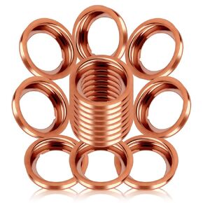 50 Pcs Oil Drain Plug Gasket, Copper Oil Crush Washer for Oil Change, 11026-01M02 Oil Drain Plug Crush Washer Compatible with Nissan & Infiniti G35 G37 Rogue Sentra Xterra Altima Frontier Armada 350Z