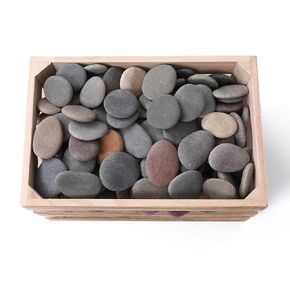 100 Large 2.05-3.15" Flat Rocks for Painting, Smooth River Rocks Painting Supplies for Kindness Stones, Arts and Crafts, Decoration
