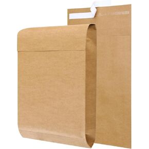 25 Pcs Catalog Envelopes Large Kraft Envelopes 10 x 15 Inches Large Mailing for Office Home Documents Magazines Photos Storage Organizing(Brown Kraft)