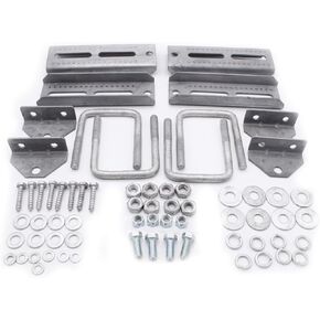 4 x 8" Galvanized Swivel Bunk Bracket Kit Compatible for 3 x 3 Boat Trailer Crossmember