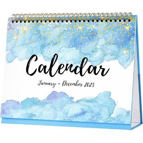 2025 Desk Calendar - Desk Calendar 2025 Standing Flip, 9.8" x 8.3", Jan. 2025 - Dec. 2025, 2025 Desktop Calendar, Memo Lined Pages with Thick Paper, Strong Twin-Wire Binding