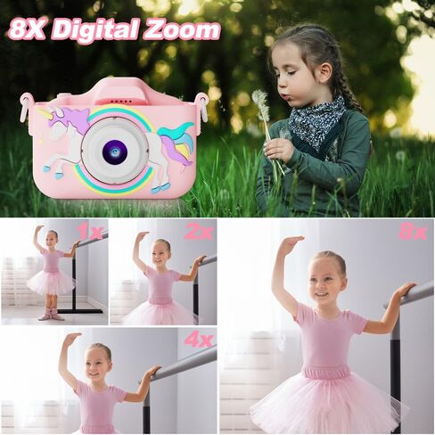 Kids Camera for Boys & Girls, 1080P HD 2.0 Inch Screen Kids Digital Camera with 32GB Card, Birthday Christmas Children Toys Gifts Selfie Toddlers Camera for Kids Age 3-12 Years Old in Saudi Arabia